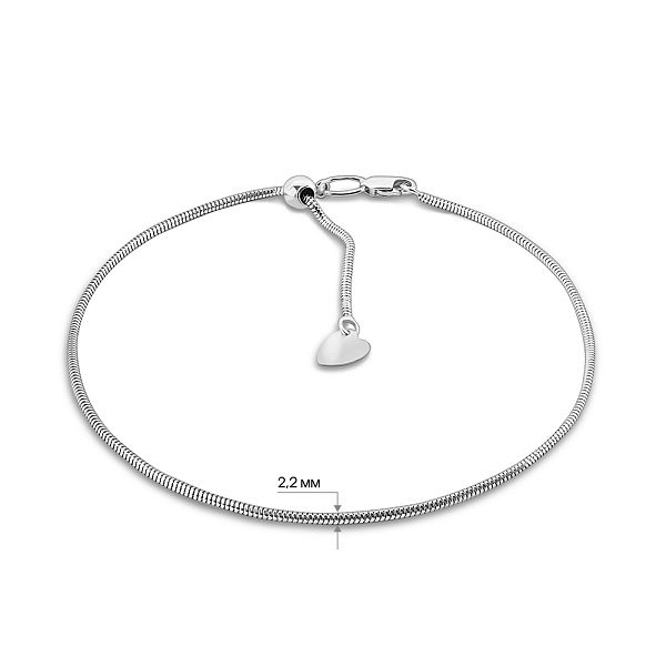 Золотой Браслет плетение Снейк (арт. 314202бз) – изображение 2