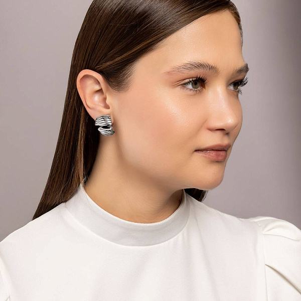 Серьги из белого золота Francelli (арт. е1091844б) – изображение 3