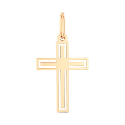 Крестик из красного золота  (арт. 440802/18)