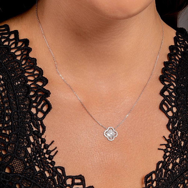 Золотое колье с бриллиантами (арт. Ц011497040б) – изображение 2