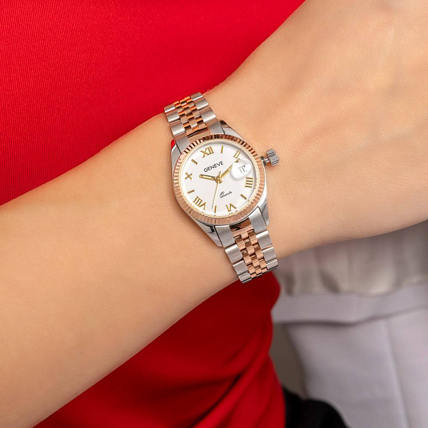 Золотые кварцевые часы (арт. 260246бк) – изображение 4