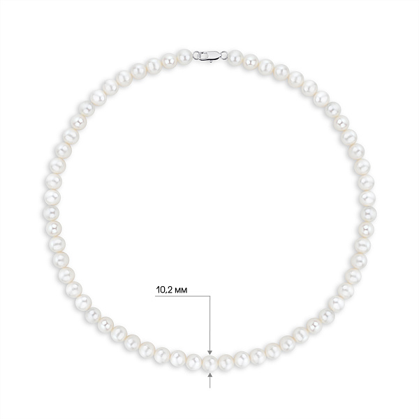 Бусы из жемчуга с застежкой из стали (арт. 9016/251жб) – изображение 2