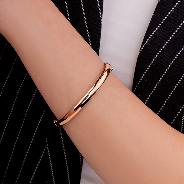 Жорсткий золотий браслет (арт. 320775/5) – зображення 2