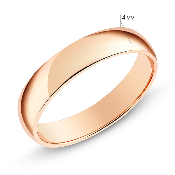 Классическое золотое обручальное кольцо Европейка (арт. 239041) – изображение 6