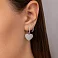 Срібні сережки Серце з фіанітами (арт. 7502/10029/15) – зображення 2