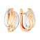 Сережки из красного и белого золота (арт. 110679) – изображение 1