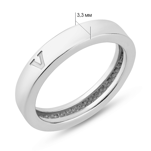 Каблучка з білого золота (арт. 152965б) – зображення 2