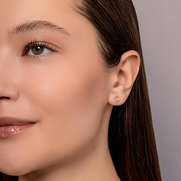 Золотые серьги пусеты (арт. 110465) – изображение 2