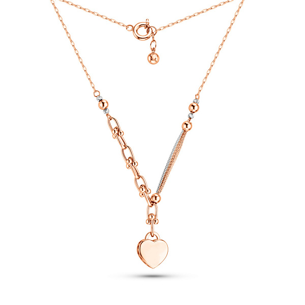 Кольє з червоного і білого золота (арт. 352446кб) – зображення 2