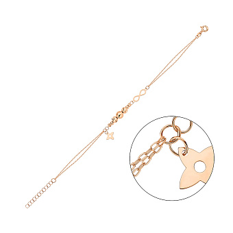 Золотий браслет з підвіскою (арт. 326581)