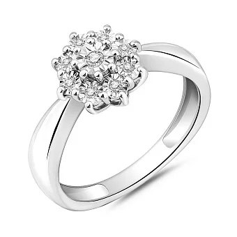 Каблучка з білого золота з діамантами (арт. К011062005б)