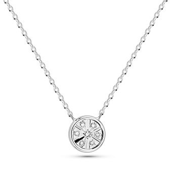 Фото Колье из белого золота с бриллиантами (арт. Ц341635005б)