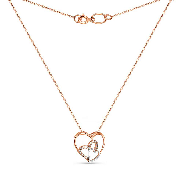 Золотое колье с бриллиантами (арт. Ц011430кб) – изображение 2