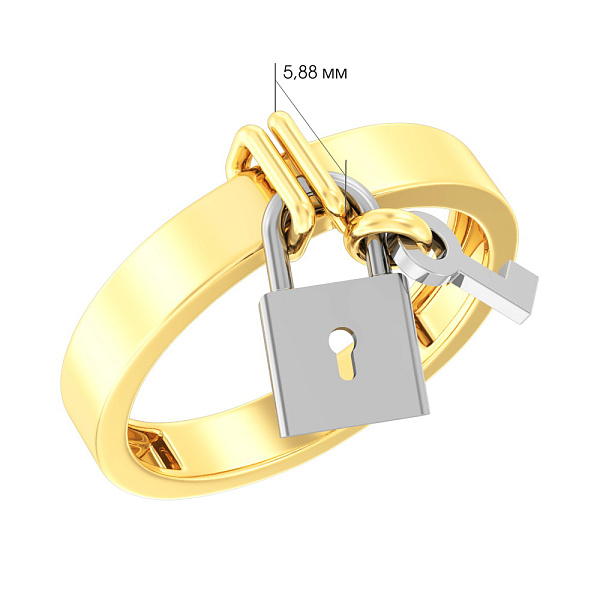 Золотое кольцо без камней (арт. 140572жб) – изображение 2