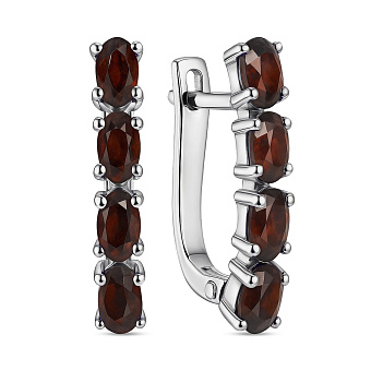 Серебряные серьги с гранатом (арт. 7502/2181514Г)