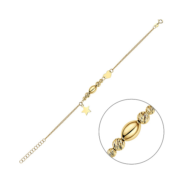 Золотий браслет в жовтому кольорі металу (арт. 325467ж) – зображення 1