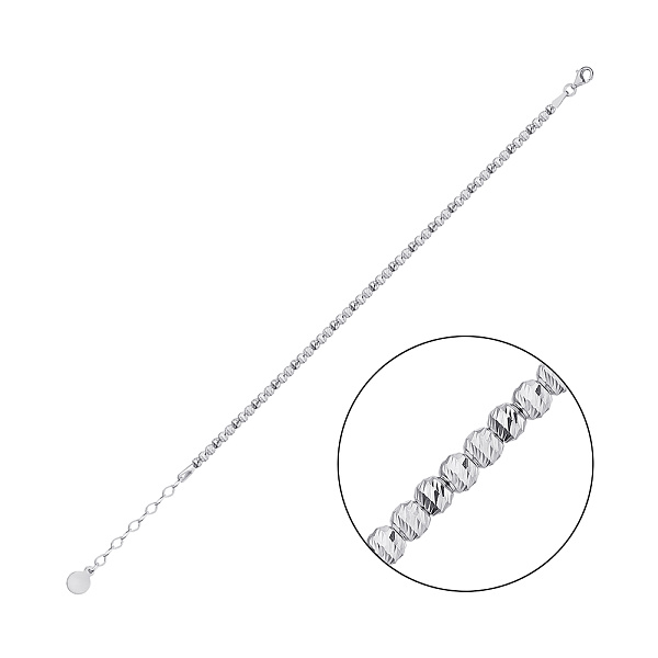 Серебряный браслет с шариками (арт. 7509/3852) – изображение 1