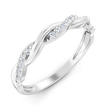 Фото Кольцо из белого золота с бриллиантами (арт. К011323015б)