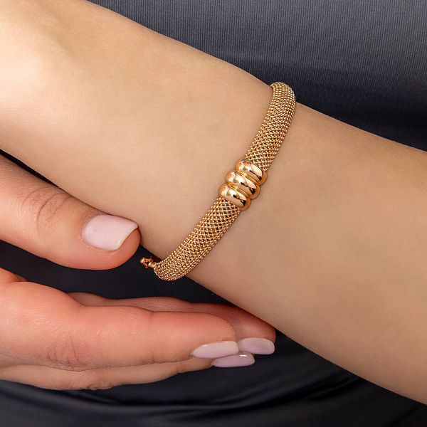 Жорсткий золотий браслет (арт. 3261164) – зображення 2