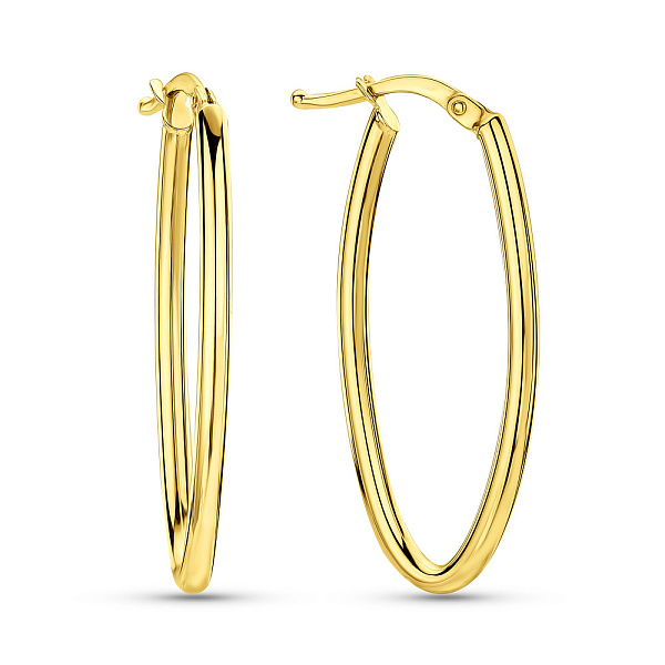 Золотые серьги кольца (арт. 1091632/30ж) – изображение 1
