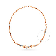 Кольє з червоного золота без каменів (арт. 370083р)