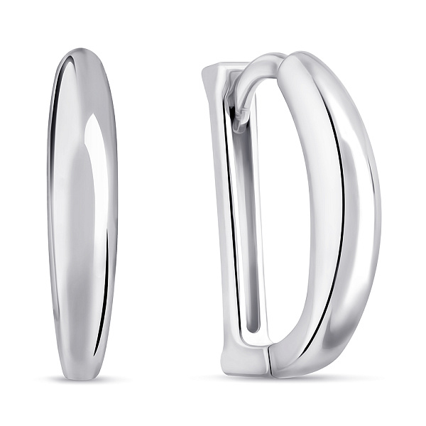 Серебряные серьги без камней (арт. 7502/9919) – изображение 1