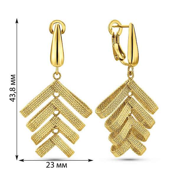 Золоті сережки Francelli (арт. 1091657ж) – зображення 3