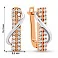 Серьги из красного золота с родированием и фианитами (арт. 104300) – изображение 2