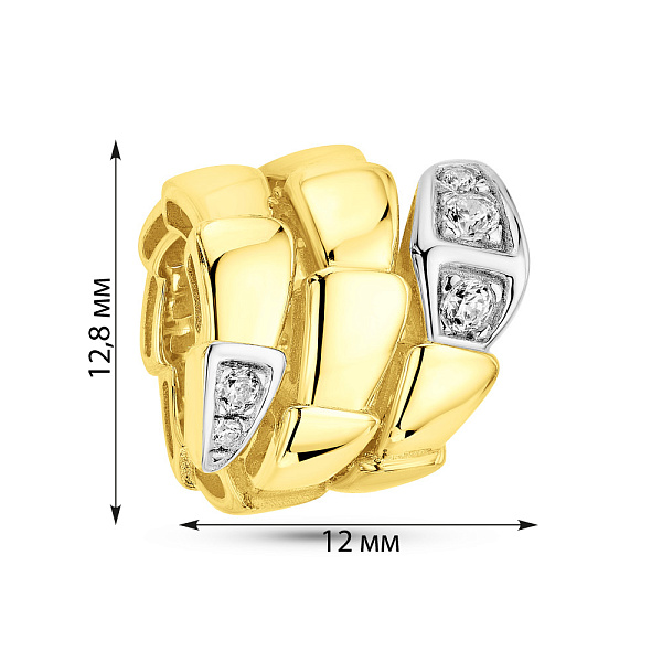 Золотая подвеска с фианитами (арт. 424854ж) – изображение 4