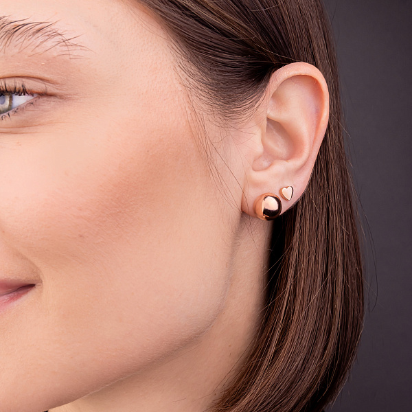 Золотые серьги-пусеты (арт. 1091273/1) – изображение 2