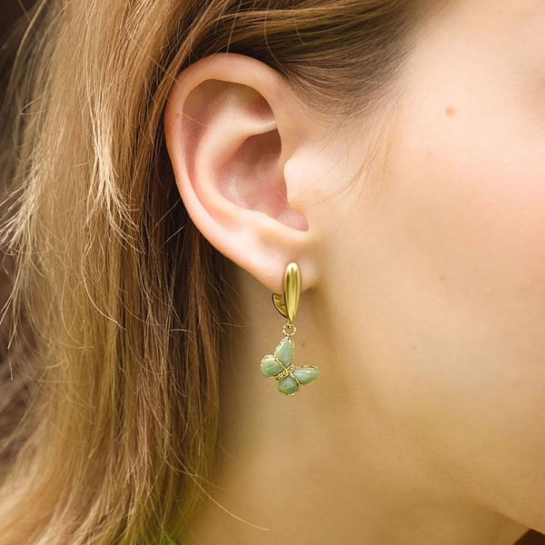 Сережки Francelli Метелики з жовтого золота (арт. 109736жкмз) – зображення 2