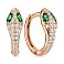 Серьги из красного золота Змея с фианитами (арт. 111416з) – изображение 1