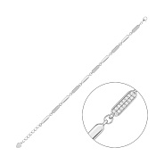 Серебряный браслет с россыпью фианитов (арт. 7509/5101)