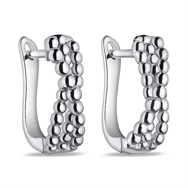 Серебряные серьги без камней (арт. 7502/9839) – изображение 1