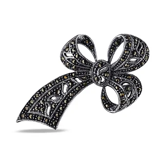 Срібна брошка Бантик (арт. 7405/200мрк)