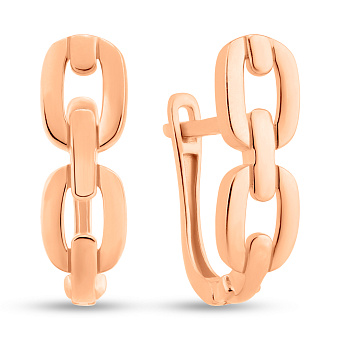 Золотые серьги без камней (арт. 1091518)