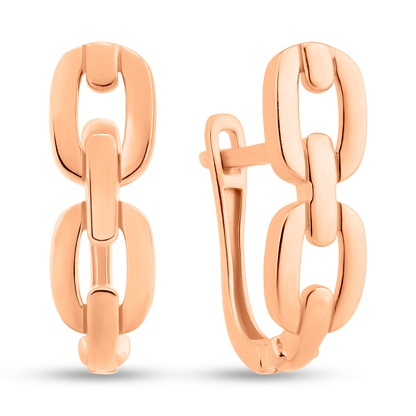 Золотые серьги без камней (арт. 1091518) – изображение 1