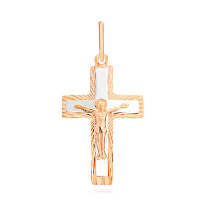 Золотий натільний хрестик  (арт. 521113н)
