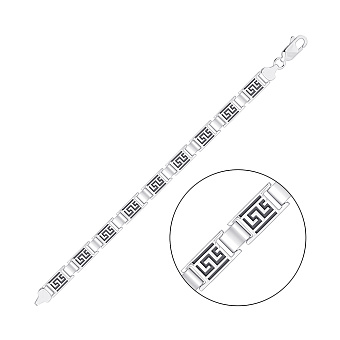 Фото Серебряный браслет без камней (арт. 7509/4964ч)