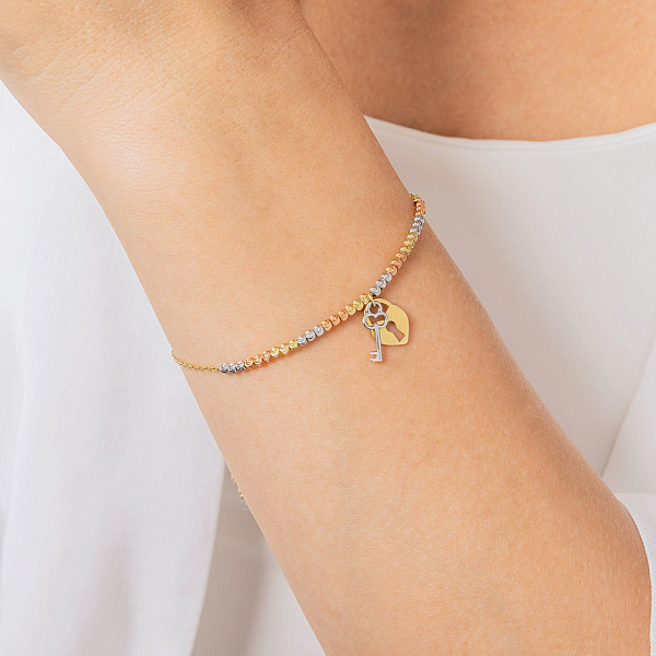 Золотой браслет «Ключ к сердцу» (арт. 324541жкбП2) – изображение 2