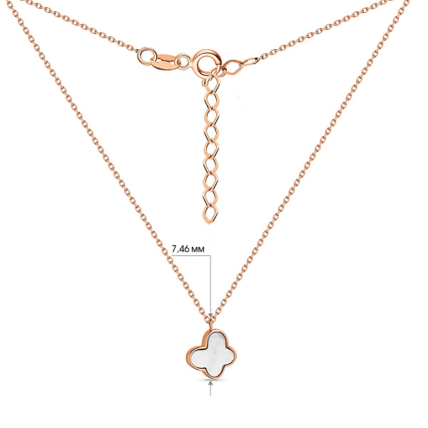 Кольє з червоного золота з перламутром (арт. 352186п) – зображення 4