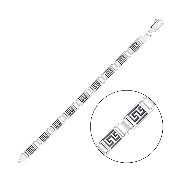 Серебряный браслет без камней (арт. 7509/4964ч) – изображение 1