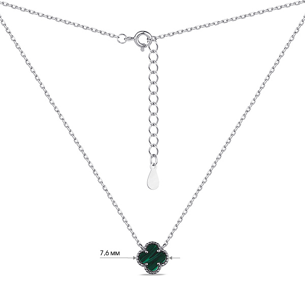 Серебряное колье с малахитом (арт. 7507/470/8млх) – изображение 3