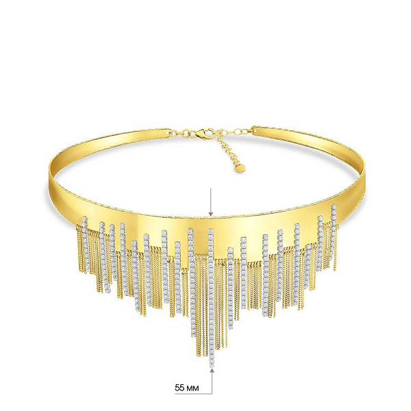 Массивное колье из желтого золота Francelli (арт. 353007ж) – изображение 9