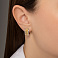 Cеребряные серьги с желтыми вставками (арт. 7502/10184/15бж) – изображение 2