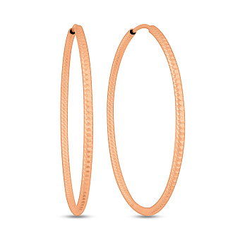 Золотые серьги-кольца без камней (арт. 122011/40)