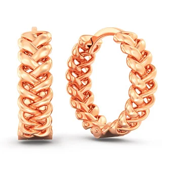 Серьги-кольца из красного золота  (арт. 111299)