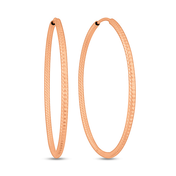 Золотые серьги-кольца без камней (арт. 122011/40) – изображение 1