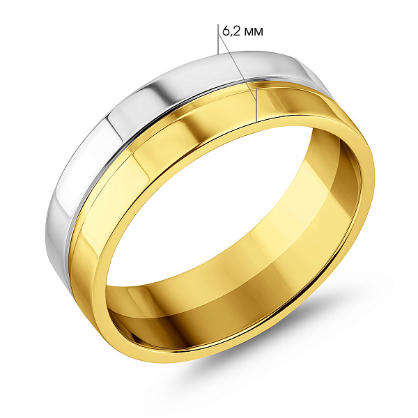 Обручка з комбінованого золота (арт. 239193жб) – зображення 2