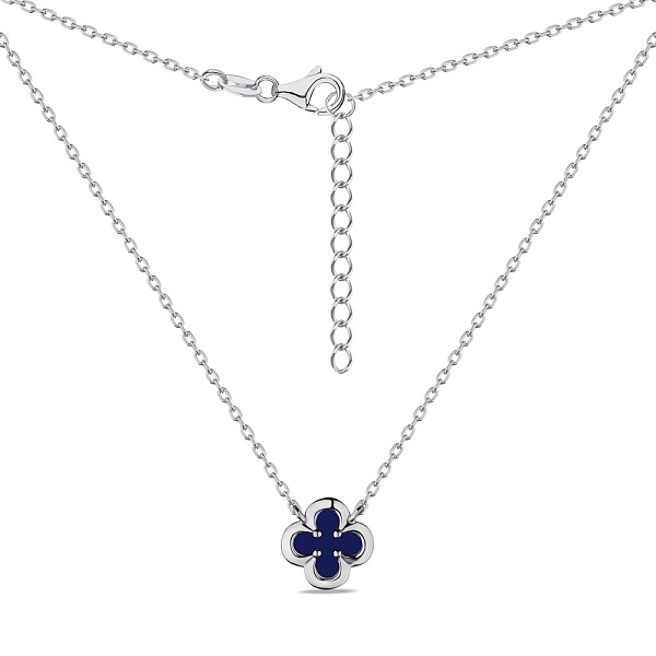 Серебряное колье с ониксом (арт. 7507/2114/10ос) – изображение 2